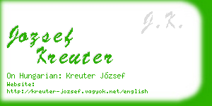 jozsef kreuter business card