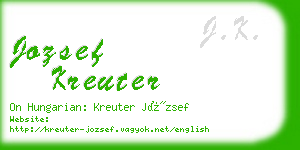 jozsef kreuter business card